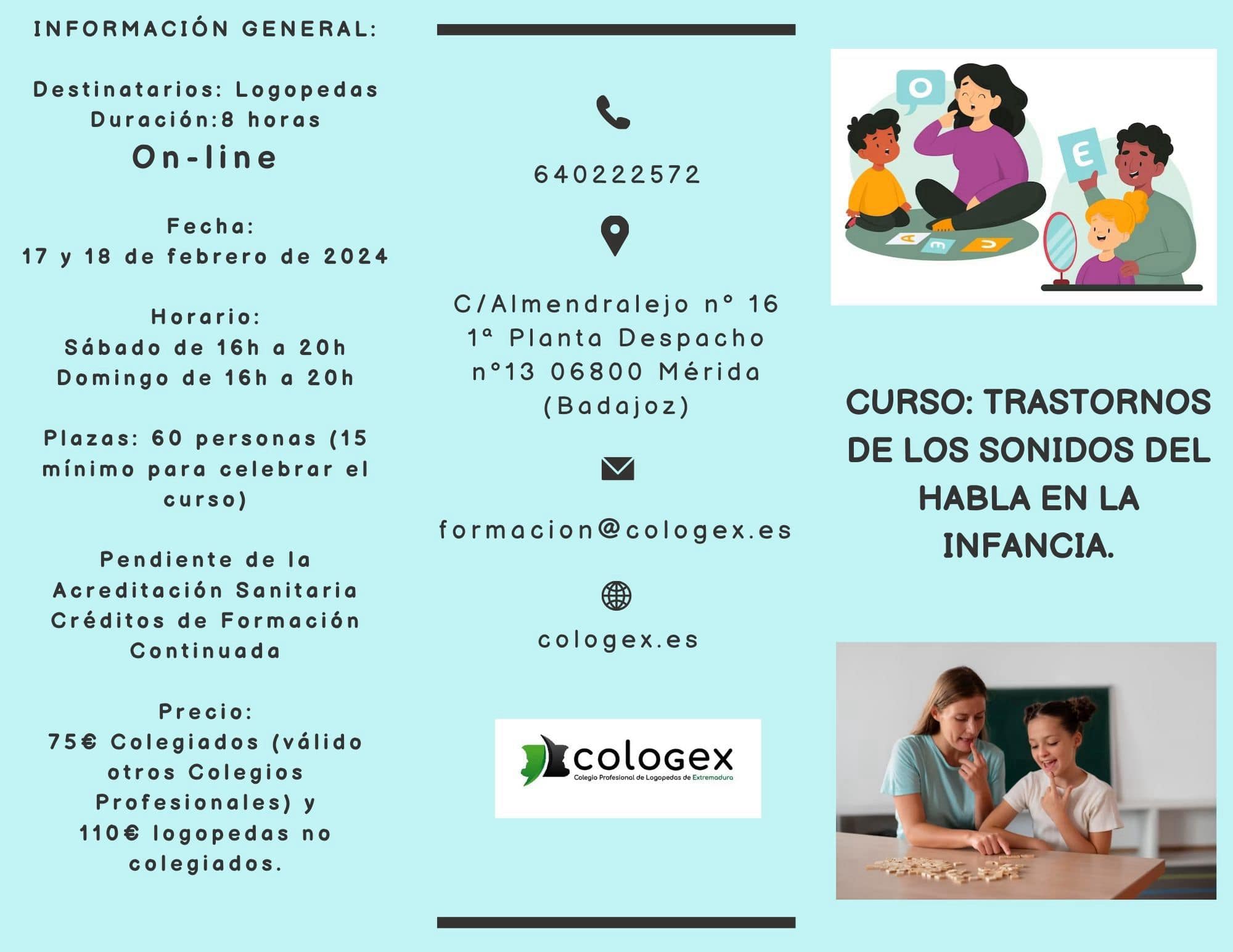 Curso trastornos de los sonidos del habla en la infancia