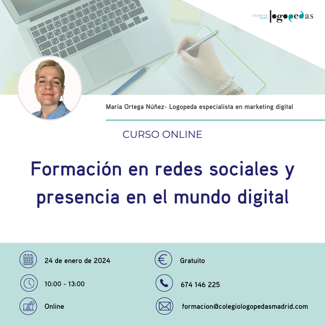 Formación en redes sociales - Colegio Logopedas de Madrid