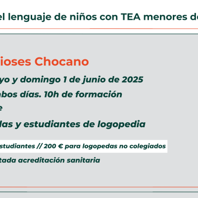 Intervención en el lenguaje de niños con TEA menores de 5 años.